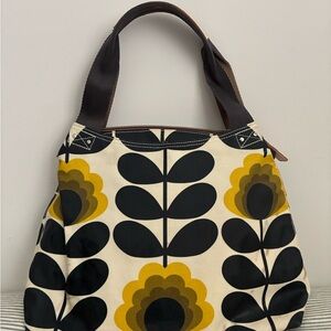 Orla Kiely Black and Yellow Floral Tote